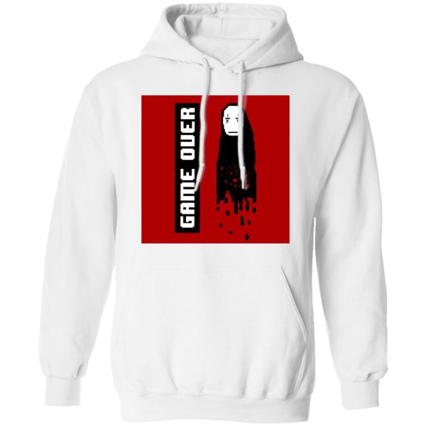 Spirited Away Arms Guy - Spirited Away No Face 8 BIT Game Over Hoodie-Apparel, Hoodie, Spirited Away, Spirited Away Arms Guy