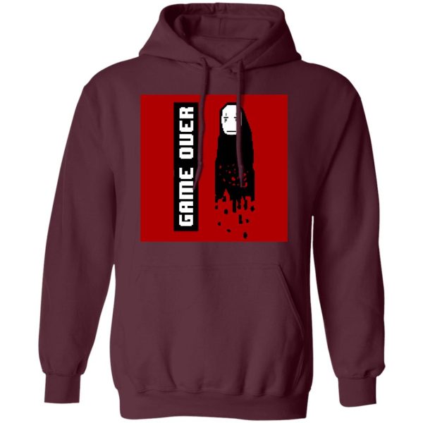 Spirited Away Arms Guy - Spirited Away No Face 8 BIT Game Over Hoodie-Apparel, Hoodie, Spirited Away, Spirited Away Arms Guy