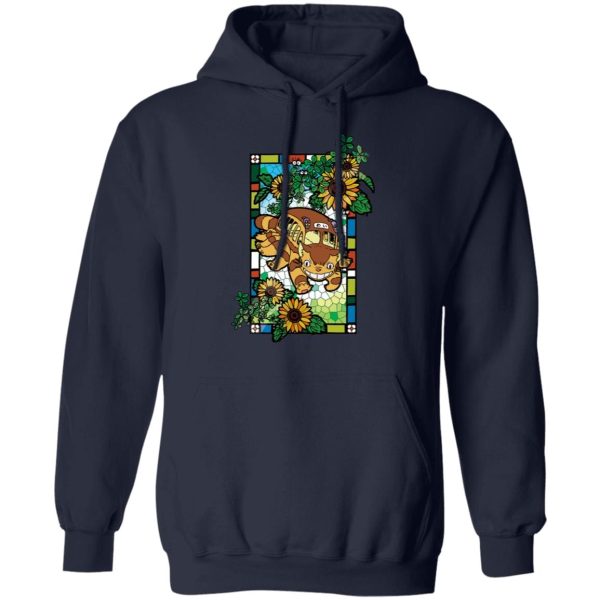 Totoro In Japanese - My Neighbor Totoro – Cat Bus Stained Glass Art Hoodie-Apparel, Hoodie, My Neighbor Totoro, Totoro In Japanese