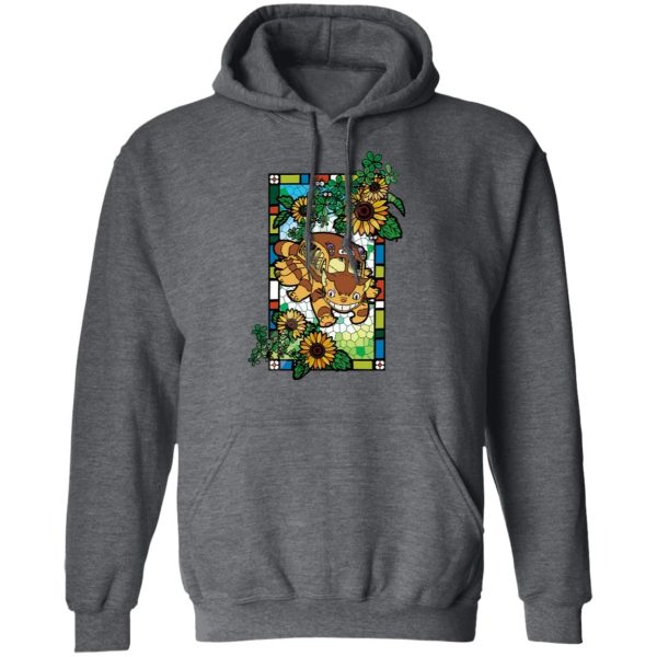 Totoro In Japanese - My Neighbor Totoro – Cat Bus Stained Glass Art Hoodie-Apparel, Hoodie, My Neighbor Totoro, Totoro In Japanese