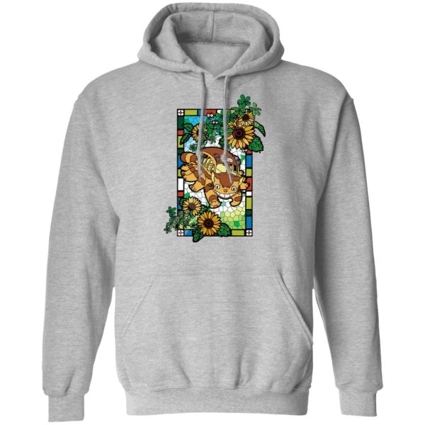 Totoro In Japanese - My Neighbor Totoro – Cat Bus Stained Glass Art Hoodie-Apparel, Hoodie, My Neighbor Totoro, Totoro In Japanese