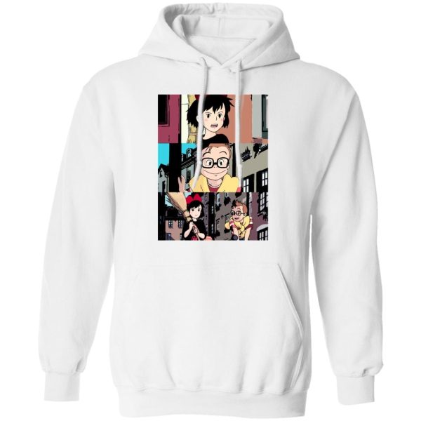 Kiki's Delivery Service Ursula - Kiki’s Delivery Service Tower Collage Hoodie Unisex-Apparel, Hoodie, Kiki's Delivery Service, Kiki's Delivery Service Ursula