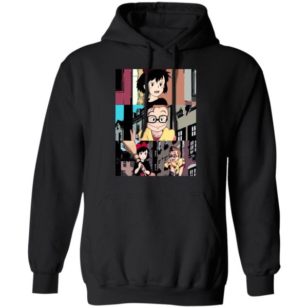 Kiki's Delivery Service Ursula - Kiki’s Delivery Service Tower Collage Hoodie Unisex-Apparel, Hoodie, Kiki's Delivery Service, Kiki's Delivery Service Ursula