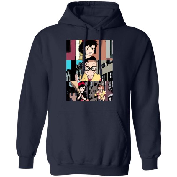 Kiki's Delivery Service Ursula - Kiki’s Delivery Service Tower Collage Hoodie Unisex-Apparel, Hoodie, Kiki's Delivery Service, Kiki's Delivery Service Ursula