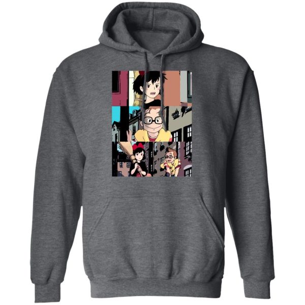 Kiki's Delivery Service Ursula - Kiki’s Delivery Service Tower Collage Hoodie Unisex-Apparel, Hoodie, Kiki's Delivery Service, Kiki's Delivery Service Ursula