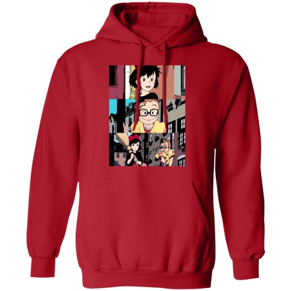 Kiki's Delivery Service Ursula - Kiki’s Delivery Service Tower Collage Hoodie Unisex-Apparel, Hoodie, Kiki's Delivery Service, Kiki's Delivery Service Ursula