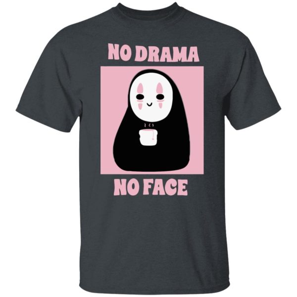 Spirited Away Haku And Chihiro - No Drama, No Face T Shirt Unisex-Apparel, no face, Spirited Away, Spirited Away Haku And Chihiro, Tshirt