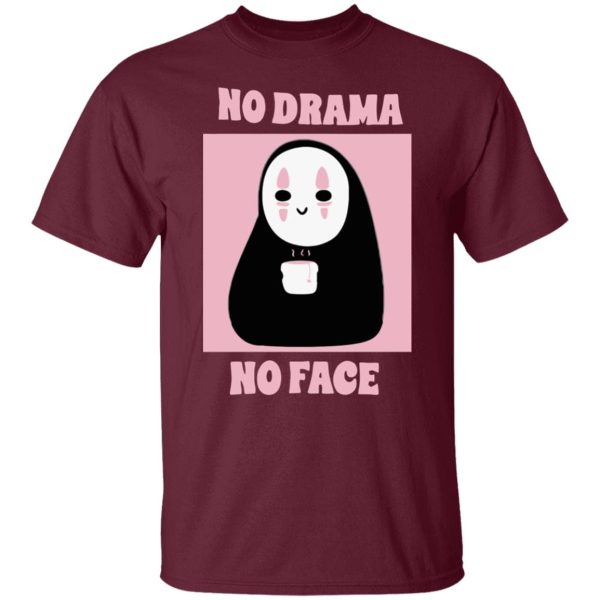 Spirited Away Haku And Chihiro - No Drama, No Face T Shirt Unisex-Apparel, no face, Spirited Away, Spirited Away Haku And Chihiro, Tshirt