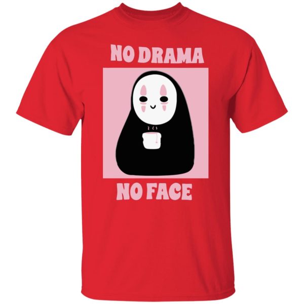 Spirited Away Haku And Chihiro - No Drama, No Face T Shirt Unisex-Apparel, no face, Spirited Away, Spirited Away Haku And Chihiro, Tshirt