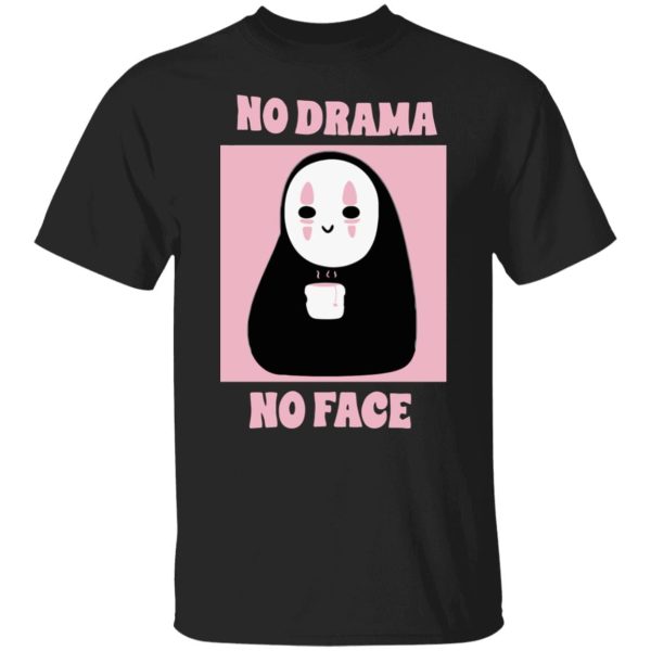 Spirited Away Haku And Chihiro - No Drama, No Face T Shirt Unisex-Apparel, no face, Spirited Away, Spirited Away Haku And Chihiro, Tshirt