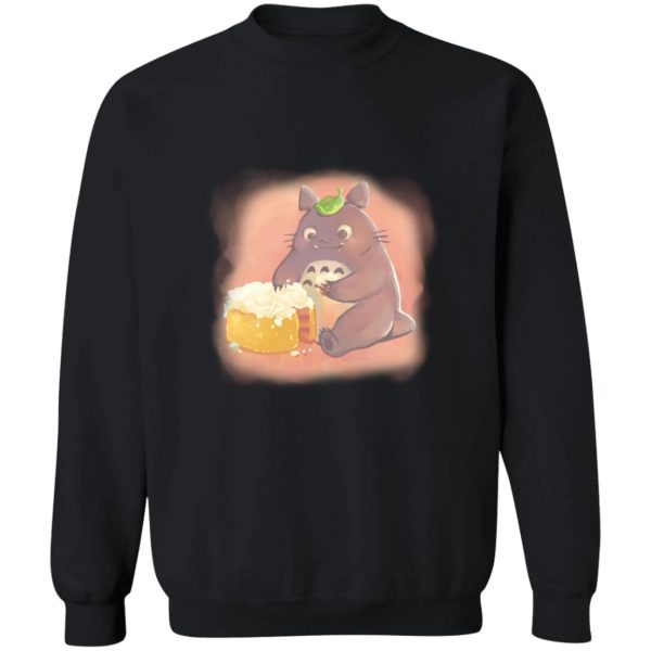 Catbus Totoro - Totoro Eating Cake Sweatshirt-Apparel, Catbus Totoro, My Neighbor Totoro, Sweatshirt