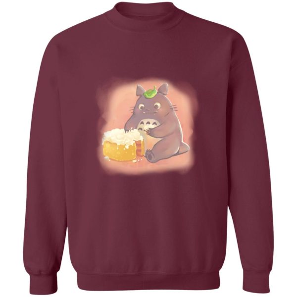 Catbus Totoro - Totoro Eating Cake Sweatshirt-Apparel, Catbus Totoro, My Neighbor Totoro, Sweatshirt