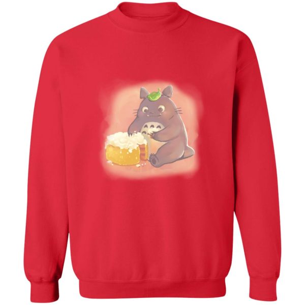 Catbus Totoro - Totoro Eating Cake Sweatshirt-Apparel, Catbus Totoro, My Neighbor Totoro, Sweatshirt