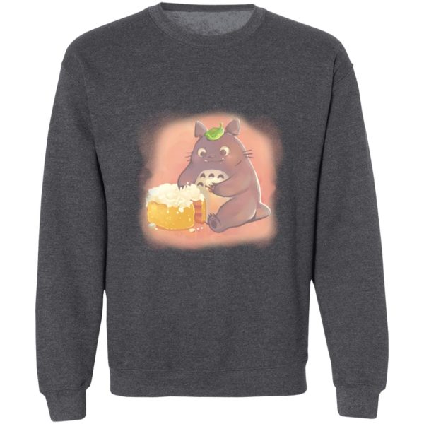 Catbus Totoro - Totoro Eating Cake Sweatshirt-Apparel, Catbus Totoro, My Neighbor Totoro, Sweatshirt