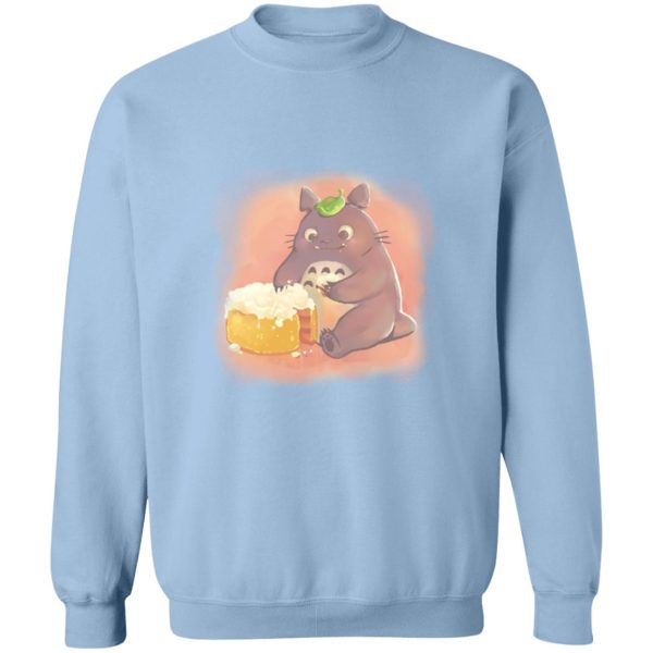 Catbus Totoro - Totoro Eating Cake Sweatshirt-Apparel, Catbus Totoro, My Neighbor Totoro, Sweatshirt