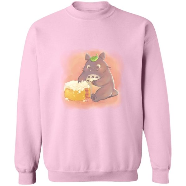 Catbus Totoro - Totoro Eating Cake Sweatshirt-Apparel, Catbus Totoro, My Neighbor Totoro, Sweatshirt