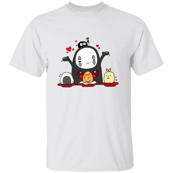 Spirited Away English Cast - Spirited Away Lovely No Face Kaonashi and Friends T Shirt-Apparel, kaonashi, no face, Spirited Away, Spirited Away English Cast, Tshirt