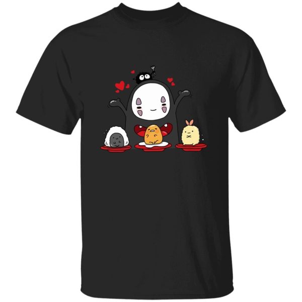 Spirited Away English Cast - Spirited Away Lovely No Face Kaonashi and Friends T Shirt-Apparel, kaonashi, no face, Spirited Away, Spirited Away English Cast, Tshirt