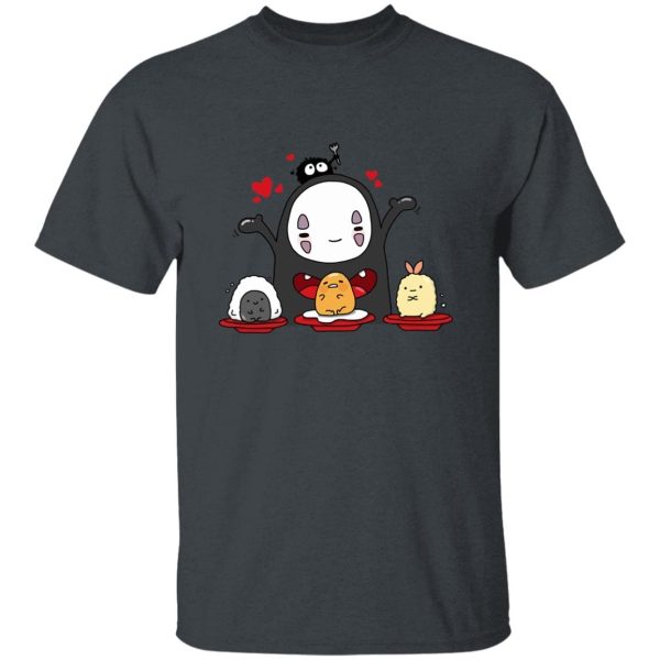 Spirited Away English Cast - Spirited Away Lovely No Face Kaonashi and Friends T Shirt-Apparel, kaonashi, no face, Spirited Away, Spirited Away English Cast, Tshirt