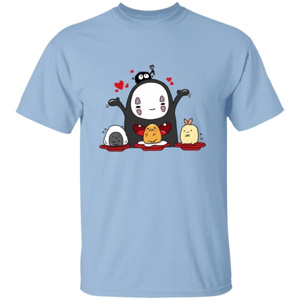 Spirited Away English Cast - Spirited Away Lovely No Face Kaonashi and Friends T Shirt-Apparel, kaonashi, no face, Spirited Away, Spirited Away English Cast, Tshirt