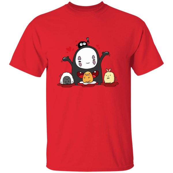 Spirited Away English Cast - Spirited Away Lovely No Face Kaonashi and Friends T Shirt-Apparel, kaonashi, no face, Spirited Away, Spirited Away English Cast, Tshirt