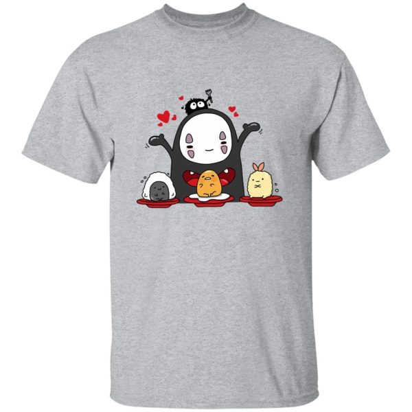 Spirited Away English Cast - Spirited Away Lovely No Face Kaonashi and Friends T Shirt-Apparel, kaonashi, no face, Spirited Away, Spirited Away English Cast, Tshirt