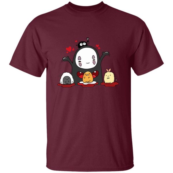 Spirited Away English Cast - Spirited Away Lovely No Face Kaonashi and Friends T Shirt-Apparel, kaonashi, no face, Spirited Away, Spirited Away English Cast, Tshirt