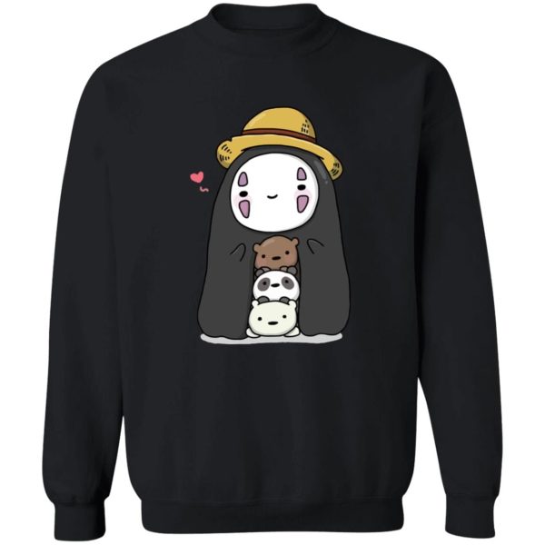 Spirited Away Free - Kaonashi No Face Wearing a Hat Sweatshirt-Apparel, kaonashi, no face, Spirited Away, Spirited Away Free, Sweatshirt