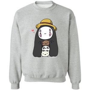 Spirited Away Free - Kaonashi No Face Wearing a Hat Sweatshirt-Apparel, kaonashi, no face, Spirited Away, Spirited Away Free, Sweatshirt