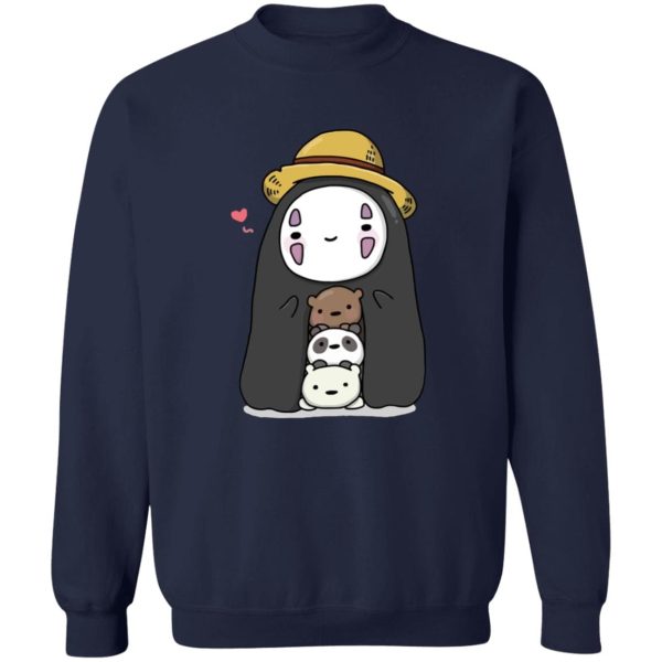 Spirited Away Free - Kaonashi No Face Wearing a Hat Sweatshirt-Apparel, kaonashi, no face, Spirited Away, Spirited Away Free, Sweatshirt