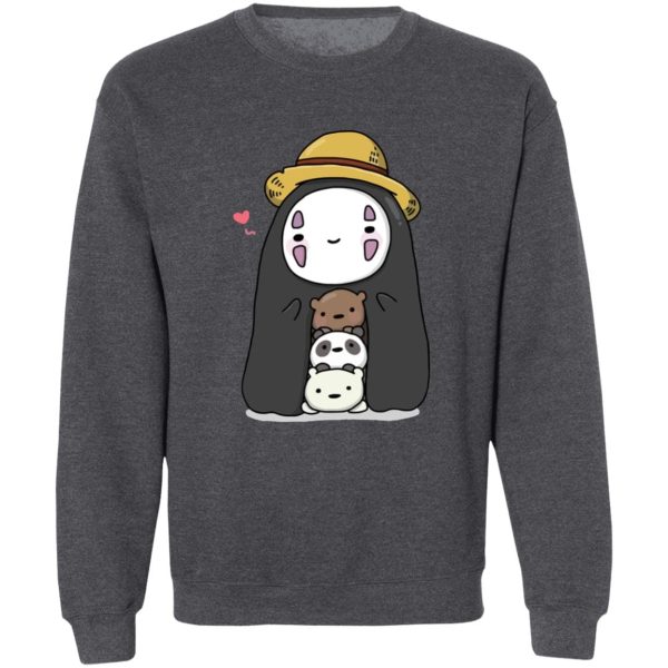 Spirited Away Free - Kaonashi No Face Wearing a Hat Sweatshirt-Apparel, kaonashi, no face, Spirited Away, Spirited Away Free, Sweatshirt