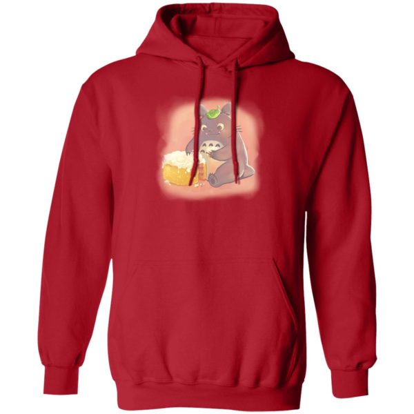 Totoro Cat Bus - Totoro Eating Cake Hoodie-Apparel, Hoodie, My Neighbor Totoro, Totoro Cat Bus