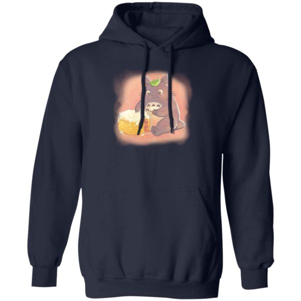 Totoro Cat Bus - Totoro Eating Cake Hoodie-Apparel, Hoodie, My Neighbor Totoro, Totoro Cat Bus