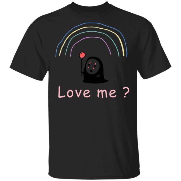 Spirited Away Wallpaper - Spirited Away – No Face, Love Me? T Shirt Unisex-Apparel, kaonashi, no face, Spirited Away, Spirited Away Wallpaper, Tshirt