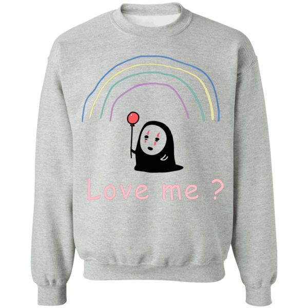 Spirited Away Cast English - Spirited Away – No Face, Love Me? Sweatshirt Unisex-Apparel, kaonashi, no face, Spirited Away, Spirited Away Cast English, Sweatshirt