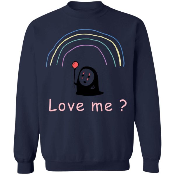 Spirited Away Cast English - Spirited Away – No Face, Love Me? Sweatshirt Unisex-Apparel, kaonashi, no face, Spirited Away, Spirited Away Cast English, Sweatshirt