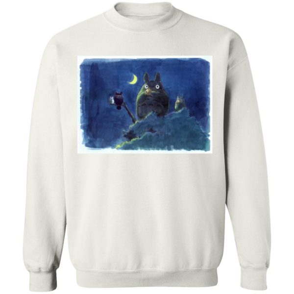 Totoro Catbus - My Neighbor Totoro by the Moon Pastel Art Sweatshirt-Apparel, My Neighbor Totoro, Sweatshirt, Totoro Catbus