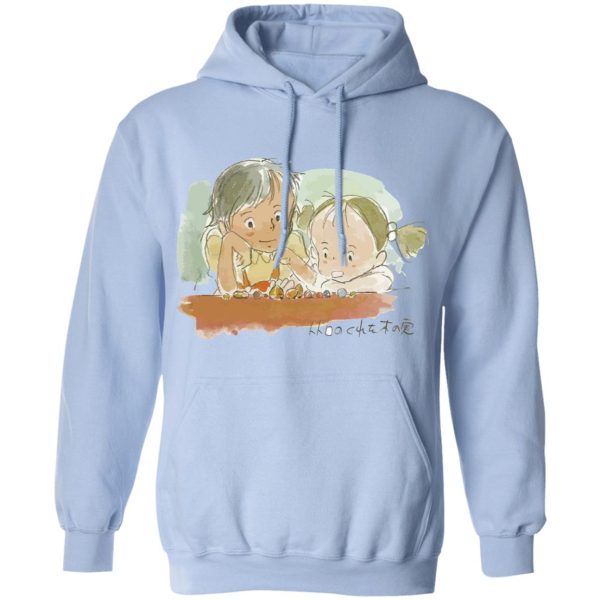 My Neighbor Totoro Meaning - My Neighbor Totoro – Mei & Satsuki Water Color Hoodie Unisex-Apparel, Hoodie, My Neighbor Totoro, My Neighbor Totoro Meaning