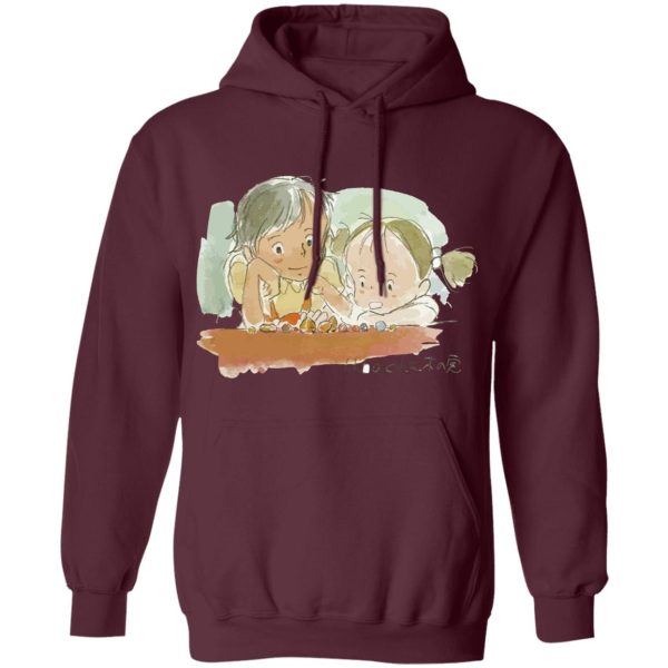 My Neighbor Totoro Meaning - My Neighbor Totoro – Mei & Satsuki Water Color Hoodie Unisex-Apparel, Hoodie, My Neighbor Totoro, My Neighbor Totoro Meaning