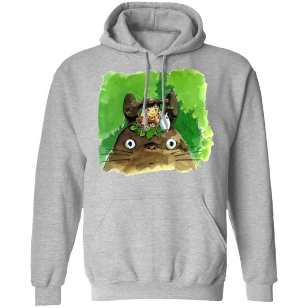 Tom Totoro Concrete - My Neighbor Totoro & Mei Water Color Art Hoodie-Apparel, Hoodie, My Neighbor Totoro, Tom Totoro Concrete