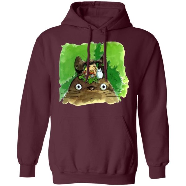 Tom Totoro Concrete - My Neighbor Totoro & Mei Water Color Art Hoodie-Apparel, Hoodie, My Neighbor Totoro, Tom Totoro Concrete