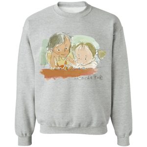 My Neighbor Totoro – Mei & Satsuki Water Color Unisex Sweatshirt-Apparel, My Neighbor Totoro, Sweatshirt