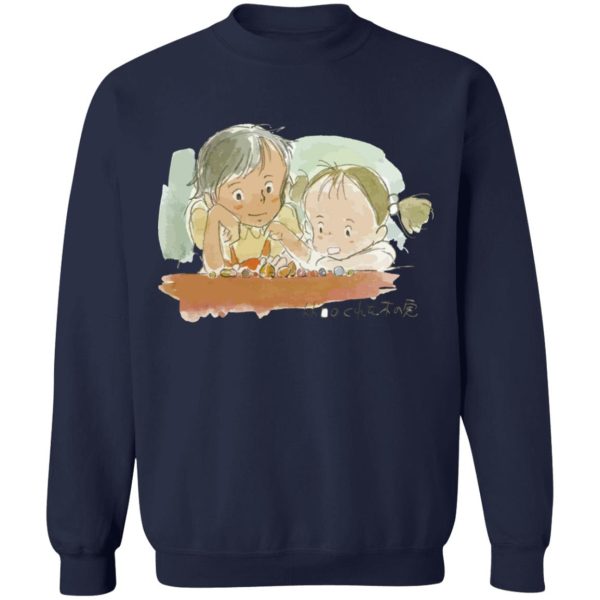 My Neighbor Totoro – Mei & Satsuki Water Color Unisex Sweatshirt-Apparel, My Neighbor Totoro, Sweatshirt