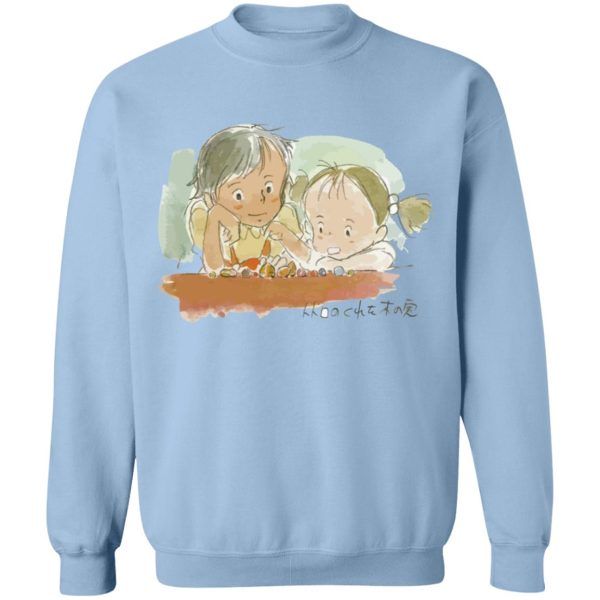 My Neighbor Totoro – Mei & Satsuki Water Color Unisex Sweatshirt-Apparel, My Neighbor Totoro, Sweatshirt