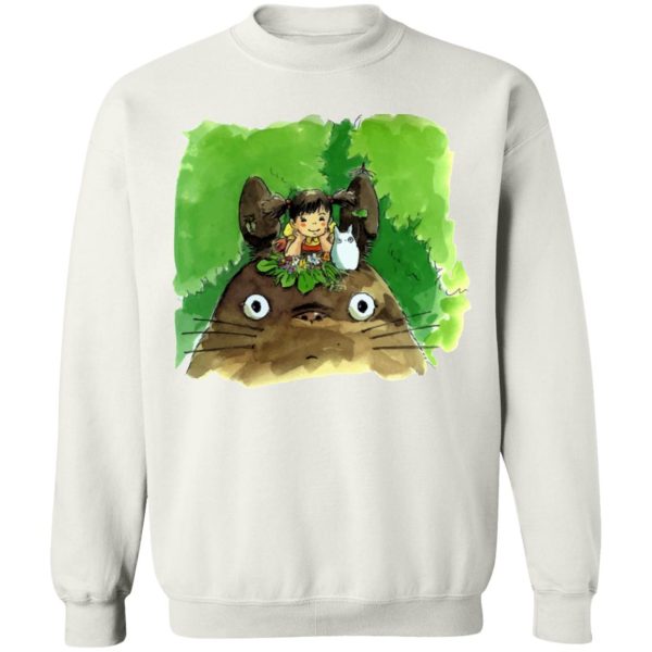 Soot Balls Totoro - My Neighbor Totoro & Mei Water Color Art Sweatshirt-Apparel, My Neighbor Totoro, Soot Balls Totoro, Sweatshirt