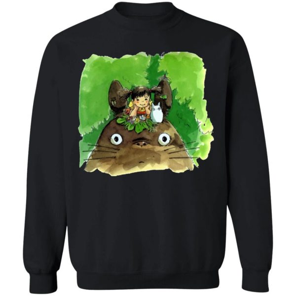 Soot Balls Totoro - My Neighbor Totoro & Mei Water Color Art Sweatshirt-Apparel, My Neighbor Totoro, Soot Balls Totoro, Sweatshirt