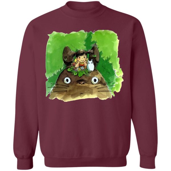 Soot Balls Totoro - My Neighbor Totoro & Mei Water Color Art Sweatshirt-Apparel, My Neighbor Totoro, Soot Balls Totoro, Sweatshirt