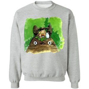 Soot Balls Totoro - My Neighbor Totoro & Mei Water Color Art Sweatshirt-Apparel, My Neighbor Totoro, Soot Balls Totoro, Sweatshirt