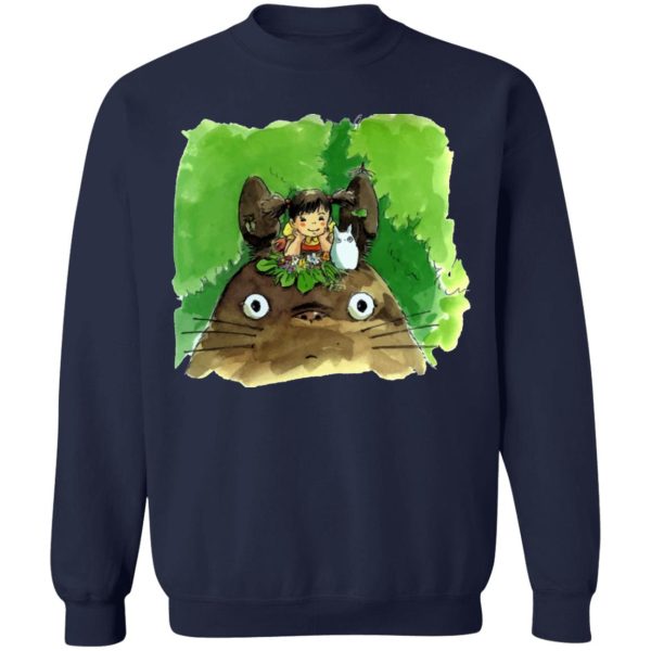 Soot Balls Totoro - My Neighbor Totoro & Mei Water Color Art Sweatshirt-Apparel, My Neighbor Totoro, Soot Balls Totoro, Sweatshirt