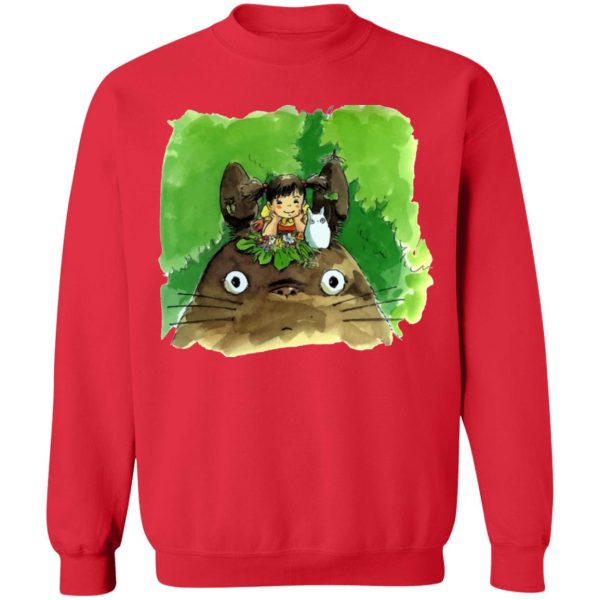 Soot Balls Totoro - My Neighbor Totoro & Mei Water Color Art Sweatshirt-Apparel, My Neighbor Totoro, Soot Balls Totoro, Sweatshirt